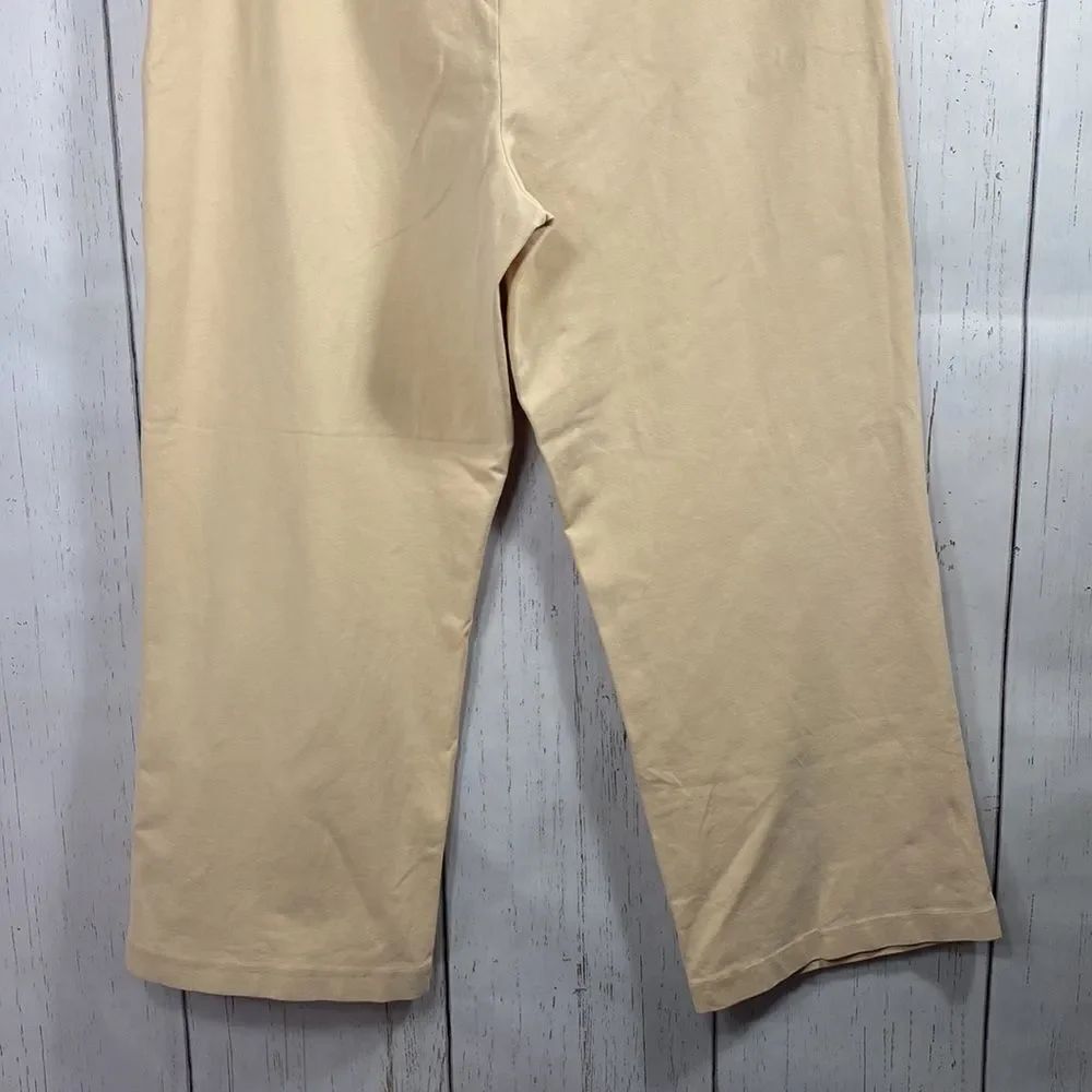 Lauren Active Ralph Lauren Cream Drawstring Capri Pants Size L Athleisure Casual - Picture 15 of 16